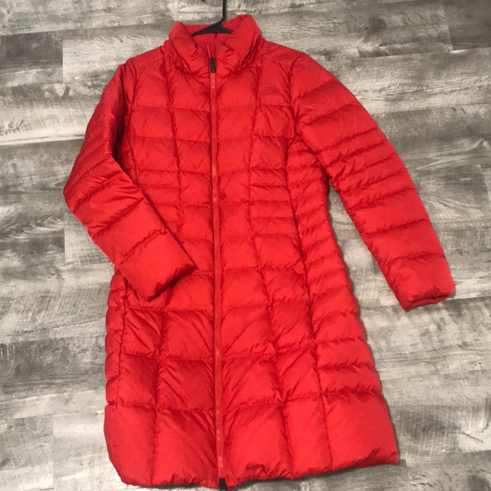 The North Face down jacket.